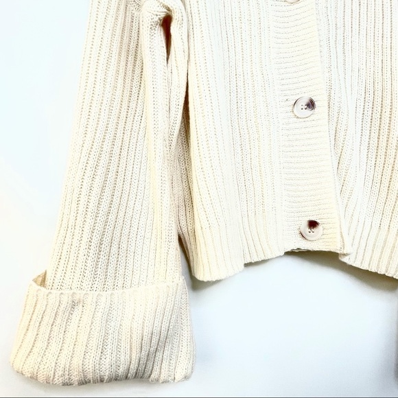 Nasty Gal Collection The Lap Of Luxury Cream Chunky Knit Loungewear Sweater Sz M - Picture 6 of 9